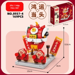 Bộ lắp ghép Lân sư tử 169pcs. SKU: LG-8937-4 ( VAT 001-26-11 ) K122-T1-S10