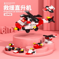 Đồ Chơi Lắp Ghép Máy Bay (6 IN 1) - 117 hạt - Full Box - Sku : LG-8971-7 ( VAT 001-22-11 ) - K84-T2-S7 -t3-s7