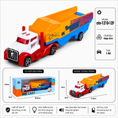 Xe Cont chở hàng gồm nhiều kiểu dáng , chất liệu hợp kim , tỉ lệ 1:50 - SKU : oto-1210-12F ( VAT : 103-01-30 )