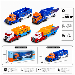 Xe Cont chở hàng gồm nhiều kiểu dáng , chất liệu hợp kim , tỉ lệ 1:50 - SKU : oto-1210-12F ( VAT : 103-01-30 )