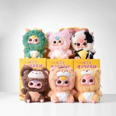 Hàng xưởng sản xuất - Baby Three 12 Con Giáp Baby Three Zodiac blind box ngẫu nhiên - cao ~ 16cm - Nặng 500gram - Túi Mù - Hộp Màu