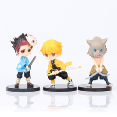 Mô hình đồ chơi - Bộ 6 Nhân Vật Lưỡi Quỷ  - Kimetsu No Yaiba - No Box - N3-K45-T2-S1