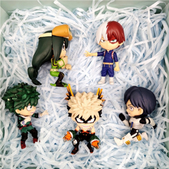 Mô Hình đồ chơi - 5 nhân vật Deku ,Lida Tenya ,Todoroki Shoto ,Bakugo Katsuki ,Asui - Học Viện Siêu Anh Hùng - No Box - N3-K48-T4-S1