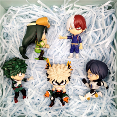 Mô Hình đồ chơi - 5 nhân vật Deku ,Lida Tenya ,Todoroki Shoto ,Bakugo Katsuki ,Asui - Học Viện Siêu Anh Hùng - No Box