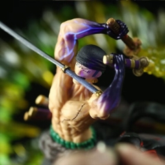 Mô Hình OnePiece Zoro trạng thái chiến đấu Cao : 29cm - có led siêu ngầu - Figure OnePiece - Hộp Màu - K27-T4-S2-3
