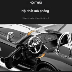 Mô Hình Xe đua cổ mui trần màu xanh tỉ lệ 1:22 Hợp kim có thể mở cửa - bánh sau chạy cót - Dài 20cm - rộng 9cm - cao 6.5cm - nặng : 800gram - FULL BOX : box màu SKU : oto-CZ241452 - (VAT: 003-01-180)
