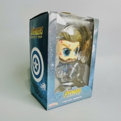 Mô Hình Avenger Captain America chibi Lắc Đầu Dáng Đứng - Cao 11cm - Nặng 150gram - Figure Avenger - Full Box - (VAT : G873-78) - K73-T4-S3