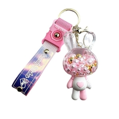 Móc khóa thỏ hồng - Dây móc dài : 10cm - Mô Hình Cao : 7cm - Nặng : 50gram - No Box - SKU: moc132 - (Vat: 88223-7) -  K79-T4-S4