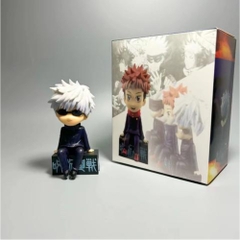 Mô Hình Gojo Satoru Tóc trắng Đeo kính - Cao 11cm - nặng 100Gram - Box màu : bọc túi OPP - Figure anime Jujutsu Kaisen