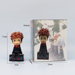 Mô Hình Itadori Yuji dáng ngồi - Cao 11cm - nặng 100gram - Box màu  : bọc túi OPP - Figure anime Jujutsu Kaisen - N1-K39-T3-S1