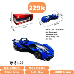 Mô Hình Xe ferrari F1 xanh dương 1:22 Hợp kim - Có tiếng - đèn pha sáng - Dài 20cm - rộng 9cm - cao 5cm - nặng ~ 700gram - FULL BOX : box màu SKU : oto216 - N3-K8-T4-S4