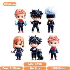 Mô Hình đồ chơi - JUJUTSU KAISEN -  Megumi , Nobara , Yuji Itadori - Chú Thuật Hồi Chiến  Gojo Satoru - No Box - N3-K45-T2-S2