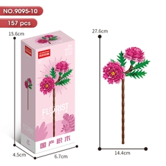 Bộ Lắp Ghép Cành Hoa Mẫu Đơn 157pcs. SKU: LG-9095-10 (VAT 001-06-11) - K111-T3-S10