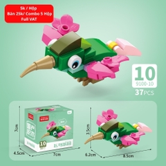 Combo 5 Bộ Lắp Ghép Mô Hình Các Loài Chim 37pcs. SKU: LG-9100-10 ( VAT 001-C5-11 ) K134-T3-S10