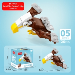 Combo 5 Bộ Lắp Ghép Mô Hình Các Loài Chim 26pcs. SKU: LG-9100-5 ( VAT 001-C5-11 ) K134-T3-S5