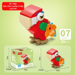 Combo 5 Bộ Lắp Ghép Mô Hình Các Loài Chim 29pcs. SKU: LG-9100-7 ( VAT 001-C5-11 ) K134-T3-S7