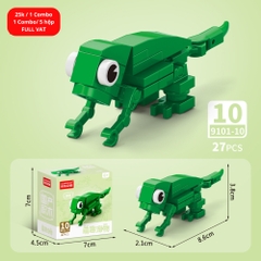 Combo 5 Bộ Lắp Ghép Mô Hình Động Vật 27pcs. SKU: LG-9101-10 ( VAT 001-C5-11 ) K135-T1-S10