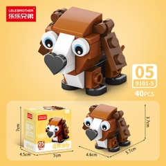 Combo 5 Bộ Lắp Ghép Mô Hình Động Vật 40pcs. SKU: LG-9101-5 ( VAT 001-C5-11 ) K135-T1-S5