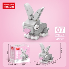 Combo 5 Bộ Lắp Ghép Mô Hình Động Vật 34pcs .SKU: LG-9101-7-C ( VAT 001-C5-11 ) K135-T1-S7