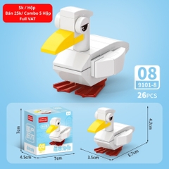 Combo 5 Bộ Lắp Ghép Mô Hình Động Vật 26pcs. SKU: LG-9101-8 ( VAT 001-C5-11 )K135-T1-S8