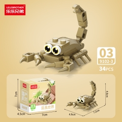 Combo 10 Mẫu Bộ Lắp Ghép Mô Hình Côn Trùng - (10 Mẫu nhỏ lắp thành 1 mẫu to) - SKU: LG-9102 ( VAT 001-C10-30 ) - K117-T1,T2-S10-11-12