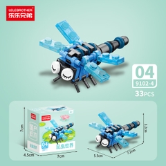 Combo 5 Bộ Lắp Ghép Mô Hình Côn Trùng 33pcs. SKU: LG-9102-4 ( VAT 001-C5-11 ) - K136-T2-S14