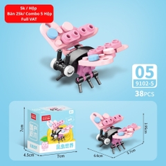 Combo 5 Bộ Lắp Ghép Mô Hình Côn Trùng 38pcs. SKU: LG-9102-5 ( VAT 001-C5-11 ) - K136-T2-S15