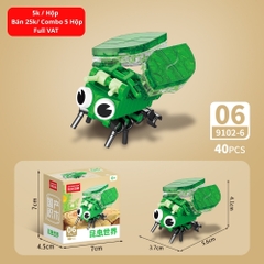 Combo 5 Bộ Lắp Ghép Mô Hình Côn Trùng 40pcs. SKU: LG-9102-6 ( VAT 001-C5-11 ) - K136-T2-S16
