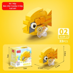 Combo 5 Bộ Lắp Ghép Mô Hình Động Vật 33pcs. SKU: LG-9104-2 ( VAT 001-C5-11 ) - K136-T1-S2