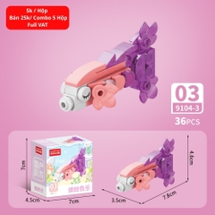 Combo 5 Bộ Lắp Ghép Mô Hình Động Vật 36pcs. SKU: LG-9104-3 ( VAT 001-C5-11 ) - K136-T1-S3