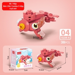 Combo 5 Bộ Lắp Ghép Mô Hình Động Vật 38pcs. SKU: LG-9104-4 ( VAT 001-C5-11 ) - K136-T1-S4