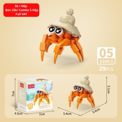 Combo 5 Bộ Lắp Ghép Mô Hình Động Vật 29pcs. SKU: LG-9104-5 ( VAT 001-C5-11 ) - K136-T1-S5