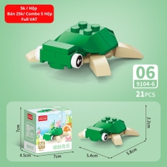 Combo 5 Bộ Lắp Ghép Mô Hình Động Vật 21pcs. SKU: LG-9104-6 ( VAT 001-C5-11 ) - K136-T1-S6