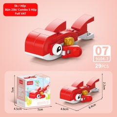 Combo 5 Bộ Lắp Ghép Mô Hình Động Vật 29pcs. SKU: LG-9104-7 ( VAT 001-C5-11 ) - K136-T1-S7