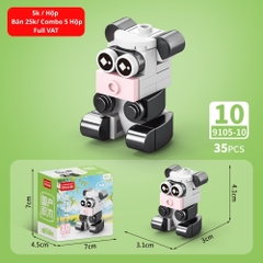 Combo 5 Bộ Lắp Ghép Mô Hình Động Vật 35pcs. SKU: LG-9105-10 ( VAT 001-C5-11 ) K133-T2-S10
