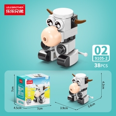 Combo 10 Mẫu Bộ Lắp Ghép Mô Hình Động Vật - (10 Mẫu nhỏ lắp thành 1 mẫu to) - SKU:  LG-9105 ( VAT 001-C10-30 ) - K94-T2-S1-2-3-4