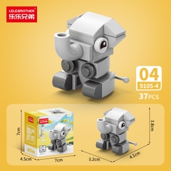 Combo 5 Bộ Lắp Ghép Mô Hình Động Vật 37pcs. SKU: LG-9105-4-C ( VAT 001-C5-11 ) K133-T2-S4