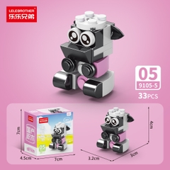 Combo 5 Bộ Lắp Ghép Mô Hình Động Vật 33pcs. SKU: LG-9105-5-C ( VAT 001-C5-11 ) K133-T2-S5