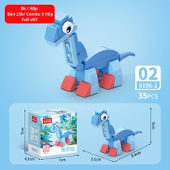 Combo 5 Bộ Lắp Ghép Mô Hình Khủng Long 35pcs. SKU: LG-9106-2 ( VAT 001-C5-11 ) - K135-T2-S12
