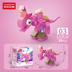 Combo 10 Mẫu Bộ Lắp Ghép Mô Hình Khủng Long - (10 Mẫu nhỏ lắp thành 1 mẫu to)  - SKU: LG-9106 ( VAT 001-C10-30) - K94-T1-S3-4-5-6-7(T2-S5)