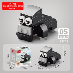 Combo 5 Bộ Lắp Ghép Mô Hình Động Vật 22pcs. SKU: LG-9108-5 ( VAT 001-C5-11 ) - K136-T3-S5
