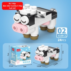 Combo 5 Bộ Lắp Ghép Mô Hình Động Vật 24pcs. SKU: LG-9109-2 ( VAT 001-C5-11 ) - K135-T2-S2