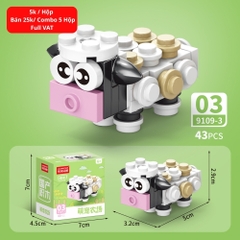 Combo 5 Bộ Lắp Ghép Mô Hình Động Vật 43pcs. SKU: LG-9109-3 ( VAT 001-C5-11 ) - K135-T2-S3