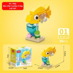 Combo 5 Bộ Lắp Ghép Mô Hình Động Vật Dưới Biển 36pcs. SKU: LG-9110-1 ( VAT 001-C5-11 ) K136-T3-S11