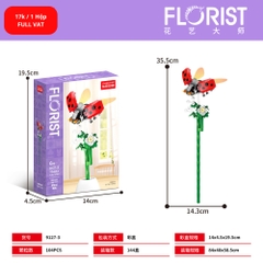 Bộ lắp ghép Hoa & côn trùng 104pcs. SKU: LG-9127-3 ( VAT 001-06-11 ) - K129-T1-S3