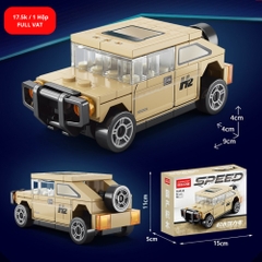 Lắp Ghép Xe Humvee Quân Đội 64 PCS - SKU LG-9140-12 - (VAT 001-07-11) K123-T2-S12