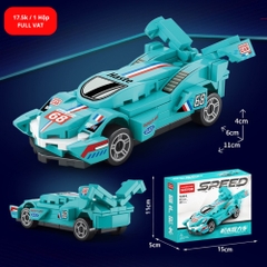 Lắp Ghép Xe Đua Màu Xanh Dương Số 68 - 86 PCS - SKU LG-9140-6 - (VAT 001-07-11) K123-T2-S6