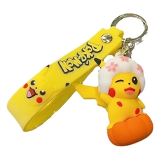 móc khóa thú cưng(no brand) ngồi bí ngô đội tóc trắng - dây dài 11cm mô hình cao 6cm - nặng : 50gram - SKU: moc230 - (Vat: MK001)