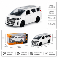 Mô Hình xe oto Toyota Alphard hợp kim , tỉ lệ 1:36 - Dài 12cm - rộng 4.7cm - cao 4.7cm - SKU : oto-YZ902 - ( Vat : 003-01-35 )