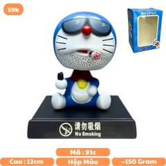 Mô Hình lắc đầu Doremon hút thuốc - Cao 12cm - nặng 150gram - Phụ kiện : đế + miếng dán - FULL BOX : box màu - K74-T1-S2